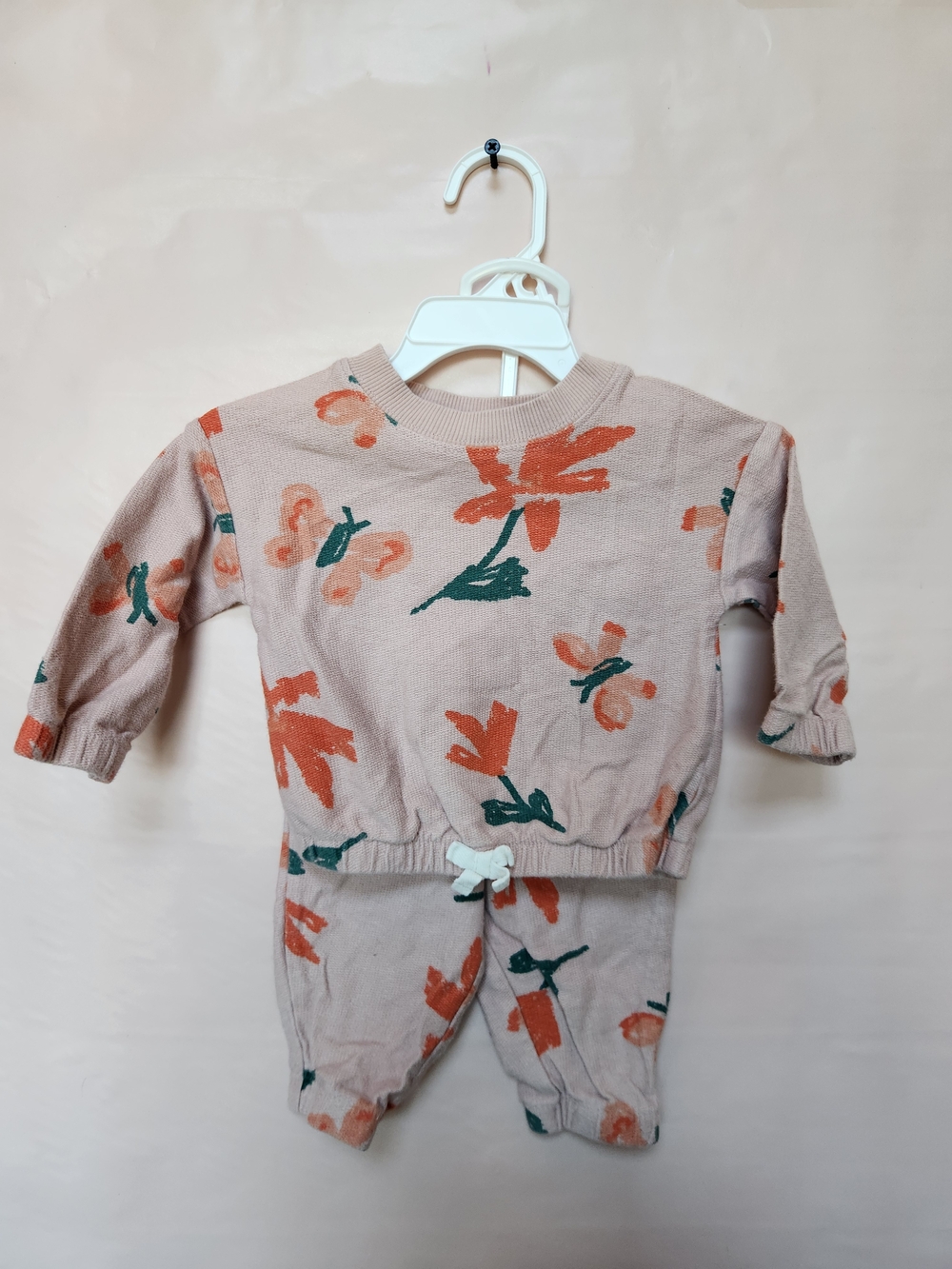 Carter's Pink Floral Knit Matching Set